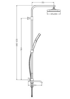 Душевая стойка Raglo R02.24.09 графит